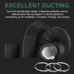 4/6inch flexible aluminum duct, heavy-duty 4-layer protection, 25 feet long, suitable for heating, cooling, ventilation and exhaust scenarios – Image 2