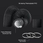 4/6inch flexible aluminum duct, heavy-duty 4-layer protection, 25 feet long, suitable for heating, cooling, ventilation and exhaust scenarios – Image 4