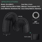 4/6inch flexible aluminum duct, heavy-duty 4-layer protection, 25 feet long, suitable for heating, cooling, ventilation and exhaust scenarios – Image 5